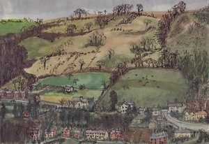Village and fields