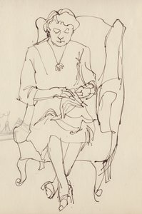 Woman Sewing