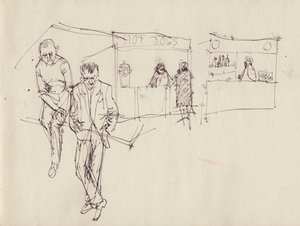Young Men at a Funfair, c1950 by Shirley Markham