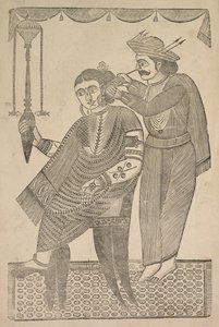 A Barber Cleaning the Ear of a Courtesan