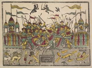 Battle Scene by Shri Gobinda Chandra Roy