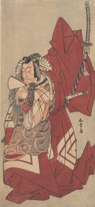 Kabuki Actor Ichikawa Danjuro V in a Shibaraku Stop Right There! Role by Shunsho