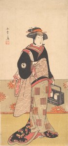 The Actor Iwai Hanshiro IV as a Woman in a Black Kimono, ca. 1780 by Shunsho