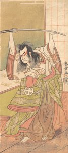 The Third Otani Hiroji as a Daimyo Standing on the Engawa by Shunsho