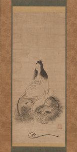 Monju on a Lion by Shusei
