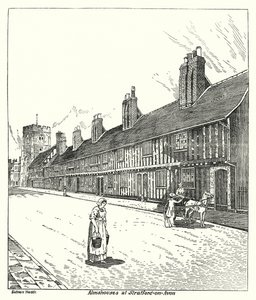 Almshouses at Stratford-on-Avon by Sidney Heath