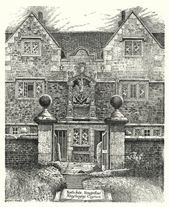 North Side, Hungerford Almshouses, Corsham (engraving)