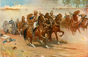 Lieutenant Roberts Saving His Battery Under the Walls of Delhi
