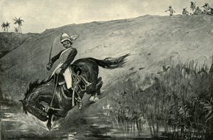 Narrow Escape of Lieutenant Roberts While Pursued by Natives Near Lucknow by Sidney Paget
