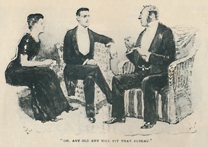 Oh, Any Old Key Will Fit That Bureau by Sidney Paget