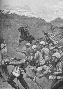 The Men Struggled On Through The Hail of Fire, 1902 by Sidney Paget