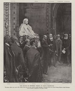 The Statue of Professor Thomas Henry Huxley in the Great Hall of the Natural History Museum, South Kensington, London by Sidney Paget
