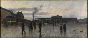 The Ruins of the Tuileries and the Place du Carrousel by Siebe Johannes Ten Kate