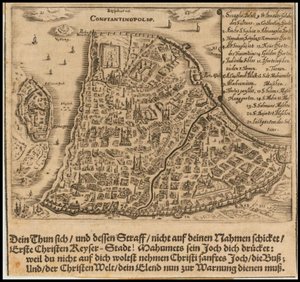 1668 Map of Constantinople by Sigmund von Birken