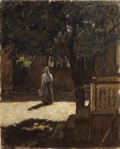 Chestnut Tree in Farm Yard by Signe Scheel