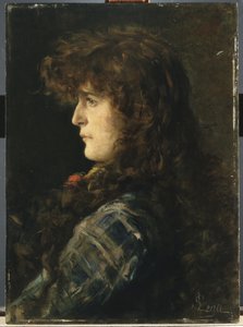 Head of Woman or Gabbrigiana by Silvestro Lega