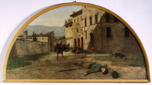 Lunette of war by Silvestro Lega