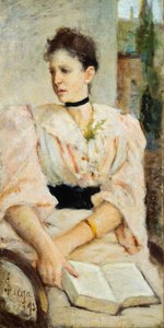 Portrait of Paola Bandini by Silvestro Lega