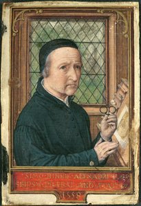 Self portrait of Simon Bening, from a Book of Hours, c.1540