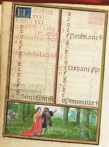 Folio from a miniature Book of Hours, use of Rome, Bruges