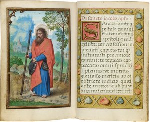 Folio from a miniature Book of Hours, use of Rome, Bruges, 1530-35