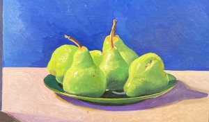 Five Green Pears
