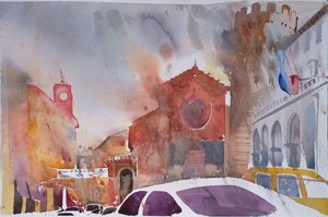 Orvieto Piazza, Italy 2002 by Simon Fletcher