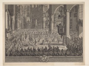 Marriage of Charles Christian of Nassau-Weilburg with Princess Carolina, 1760 by Simon Fokke