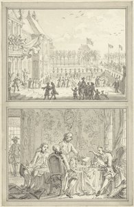 Palace Honselaarsdijk Changes Owner / Sale of the Prussian Lordships to Anna of Hanover, 1754 by Simon Fokke