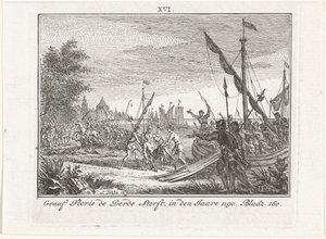 The Death of Floris III of Holland at Antioch by Simon Fokke