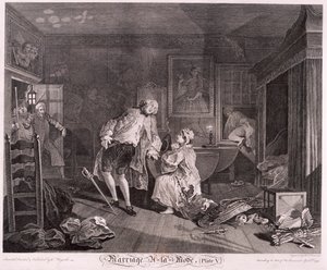 Marriage a la mode, Plate V, 1745 by Simon Francois Ravenet