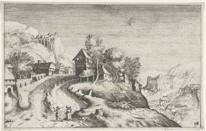 Village in a Mountain Landscape (series title) Various Landscapes (series title) Topographia variarum regionum by Simon Frisius (attributed to)