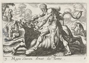 Hercules Fighting Achelous by Simon Frisius