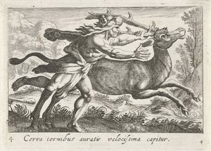 Hercules Captures the Hind of Cerynea (Cerva cornibus auratis velocissima capitur) (Herculean Themes)
