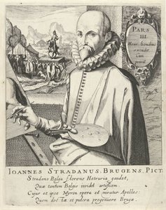 Portrait of Jan van der Straet by Simon Frisius