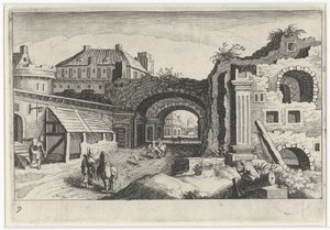 Cityscape with a Ruin by Simon Frisius