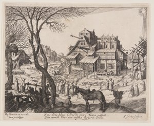 The Adoration of the Magi, from Landscapes with Scenes from the Life of Christ by Simon Frisius