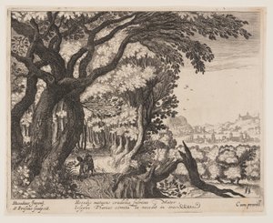 The Flight into Egypt, from Landscapes with Scenes from the Life of Christ by Simon Frisius