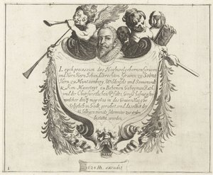 Title Page for the Funeral Procession of Johann Albrecht, Count of Solms, 1623 by Simon Frisius