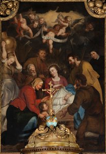 Parish Church (Nederename, Sint-Vedastuskerk). Interior. The High Altar. Adoration of the Magi. Simon De Paepe. Ca 1660-1670. by Simon II de Pape