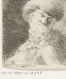 Portrait of an Unknown Man with Fur Hat by Simon Klapmuts