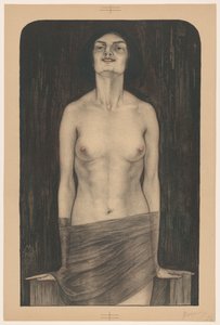 Standing Woman with Bare Upper Body (Vampire) by Simon Moulijn