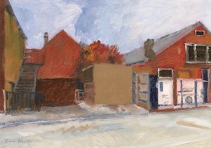 Electricity substation and buildings, 2023 by Simon Neville