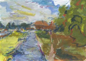Pavement & Shortcut to Houses by Simon Neville