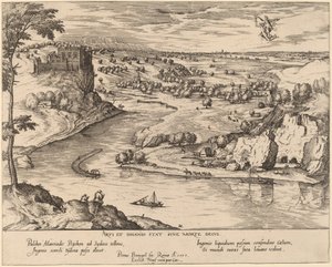 River Landscape with Mercury and Psyche by Simon Novellanus after Pieter Bruegel the Elder