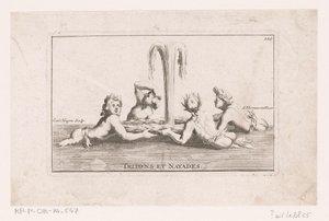Fountain Sculpture of Tritons and Naiads (Recueil des statues, groupes, fontaines, termes, vases, et autres magnifiques ornemens du chateau & parc de Versailles) (series title)