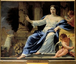 Eloquence. Representation of Polymnia, muse of Eloquence by Simon Vouet