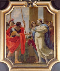 Polydamne giving Menelaus and Helen the medicines Enula Campana and Moly by Simon Vouet
