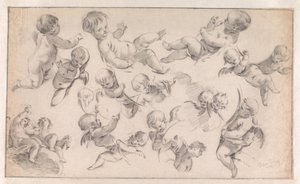 Study for a Decoration with Putti by Simon Vouet