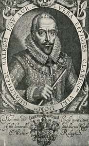 Sir Walter Raleigh, 1906 by Simon de Passe